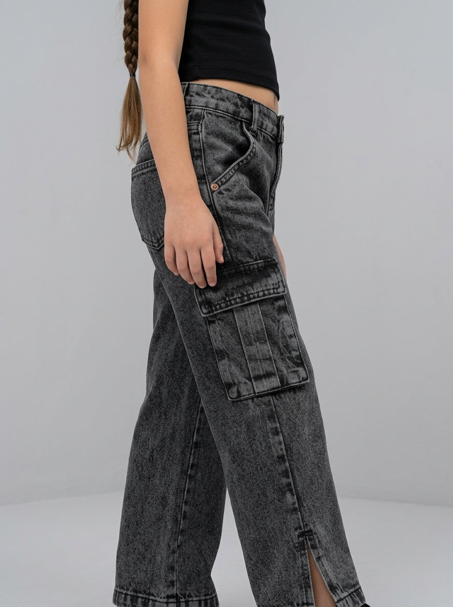 ACTIV JEANS BAGGY PANTS - BLACK