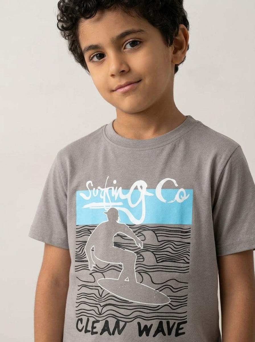 ACTIV GRAPHIC R.NECK T-SHIRT - D.GREY