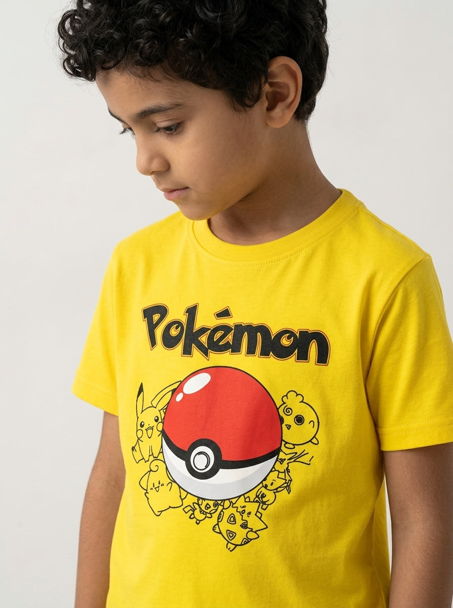 ACTIV GRAPHIC R.NECK T-SHIRT - YELLOW