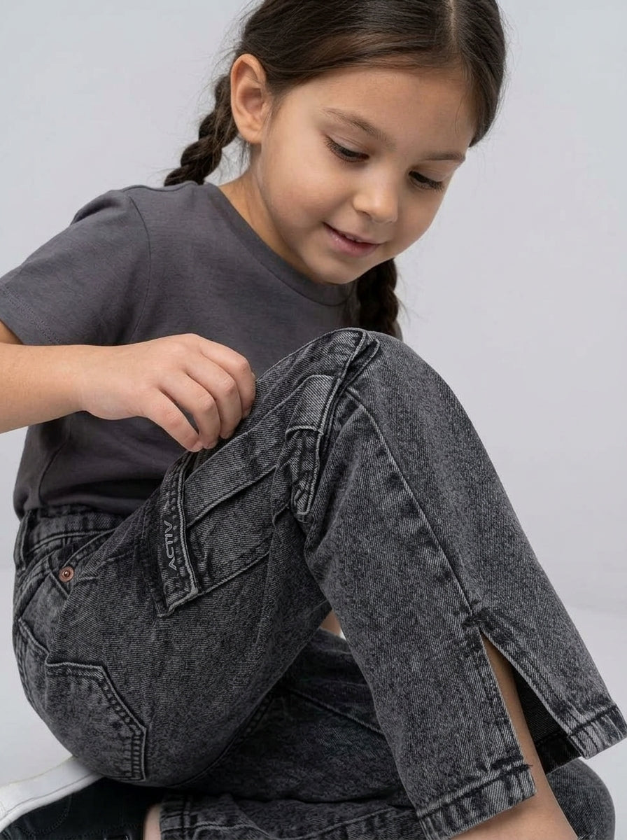 ACTIV JEANS BAGGY PANTS - BLACK