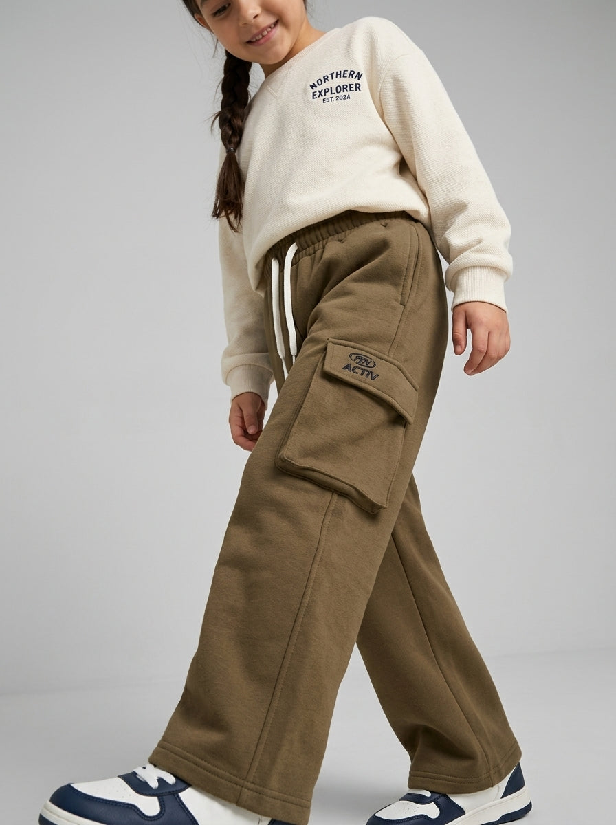 ACTIV BASIC BAGGY SWEATPANTS - BROWN