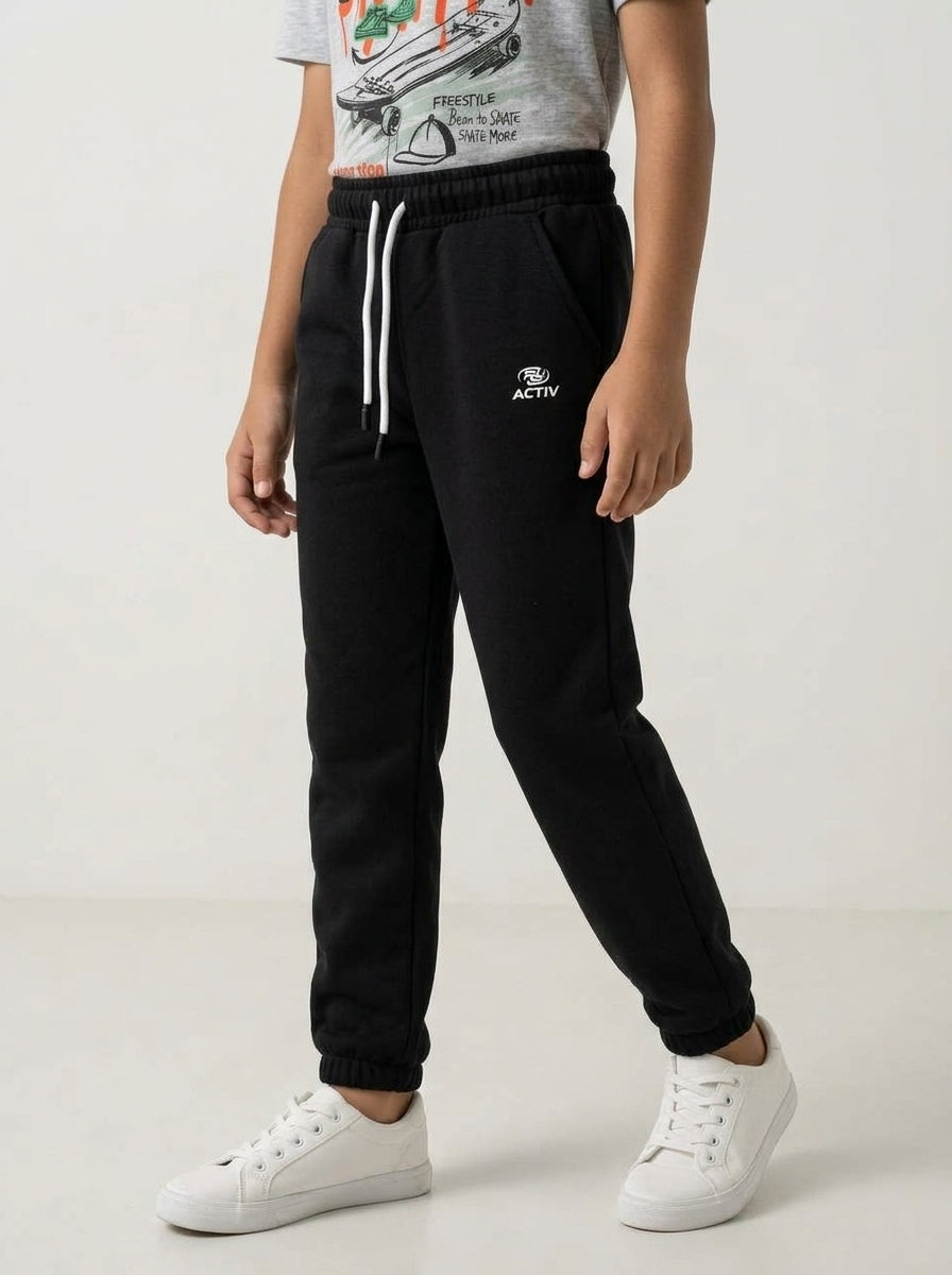 ACTIV BASIC CASUAL SWEATPANTS - BLACK