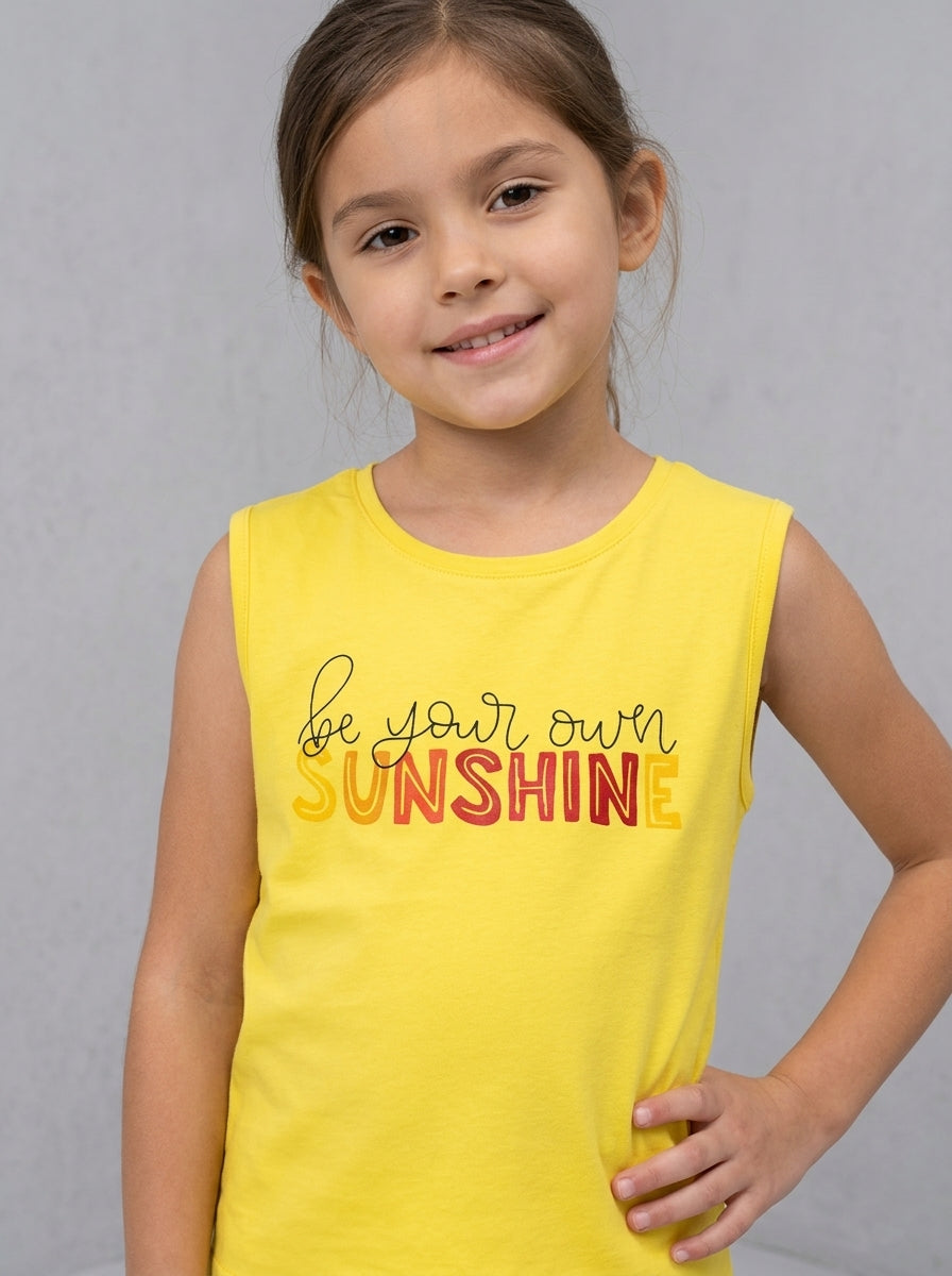 ACTIV GRAPHIC CUT T-SHIRT - YELLOW