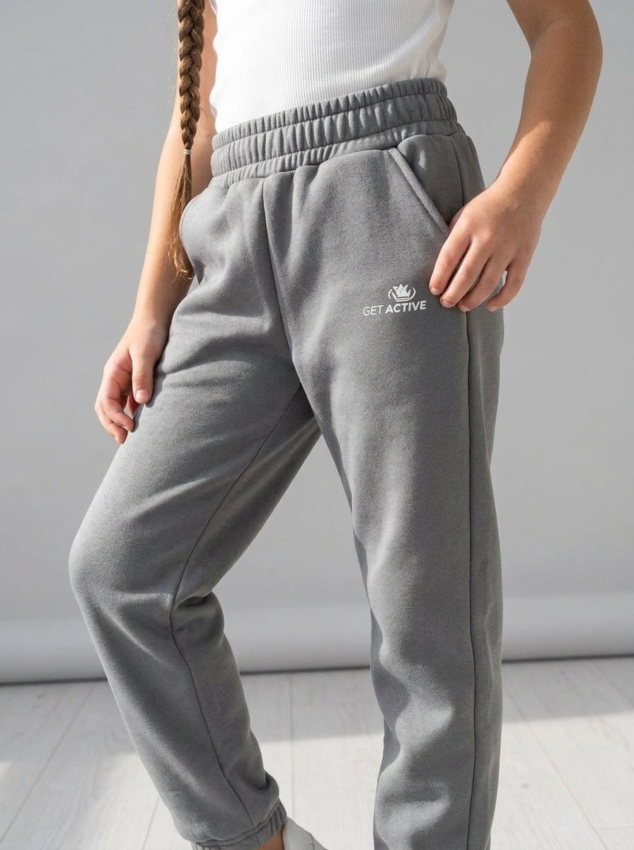 ACTIV BASIC CASUAL SWEATPANTS - D.GREY