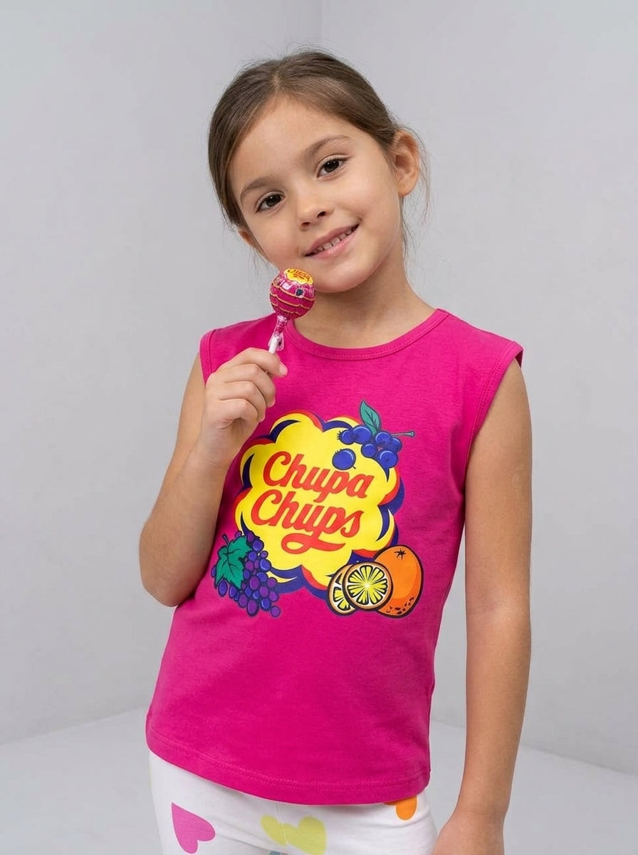 ACTIV CROP-TOP R.NECK T-SHIRT - FUCHSIA