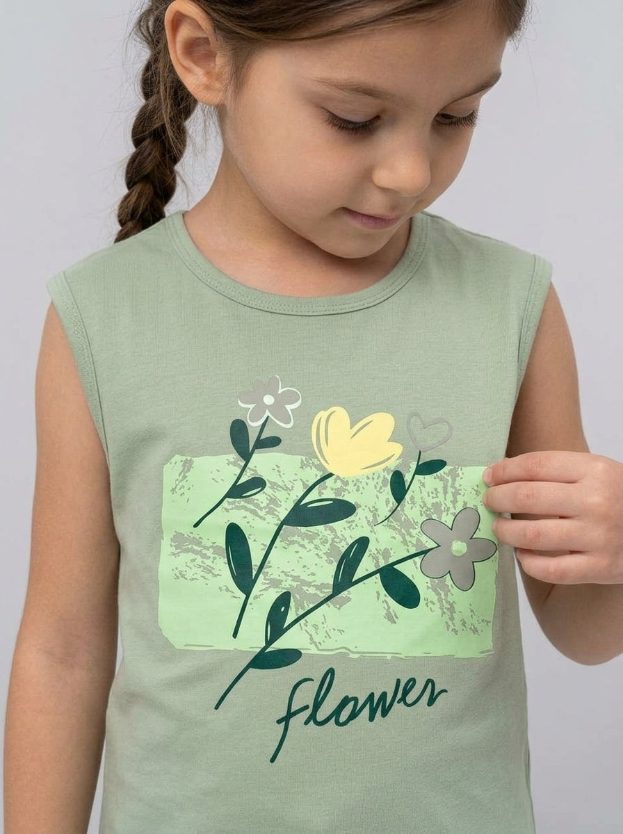 ACTIV CROP-TOP R.NECK T-SHIRT - MINT