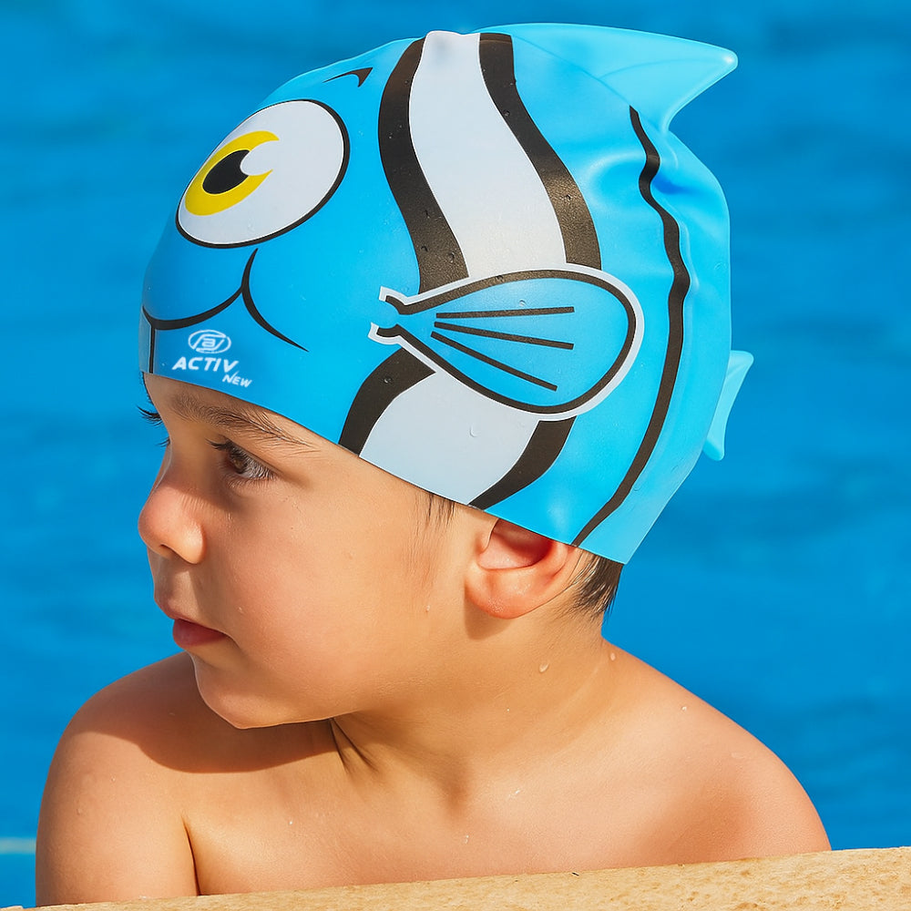 قبعة السباحة ACTIVNEW JUNIOR - أصفر
