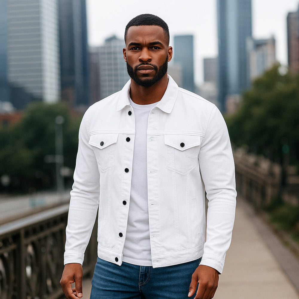 جاكيت جبردين رجالي من ACTIV - أبيض