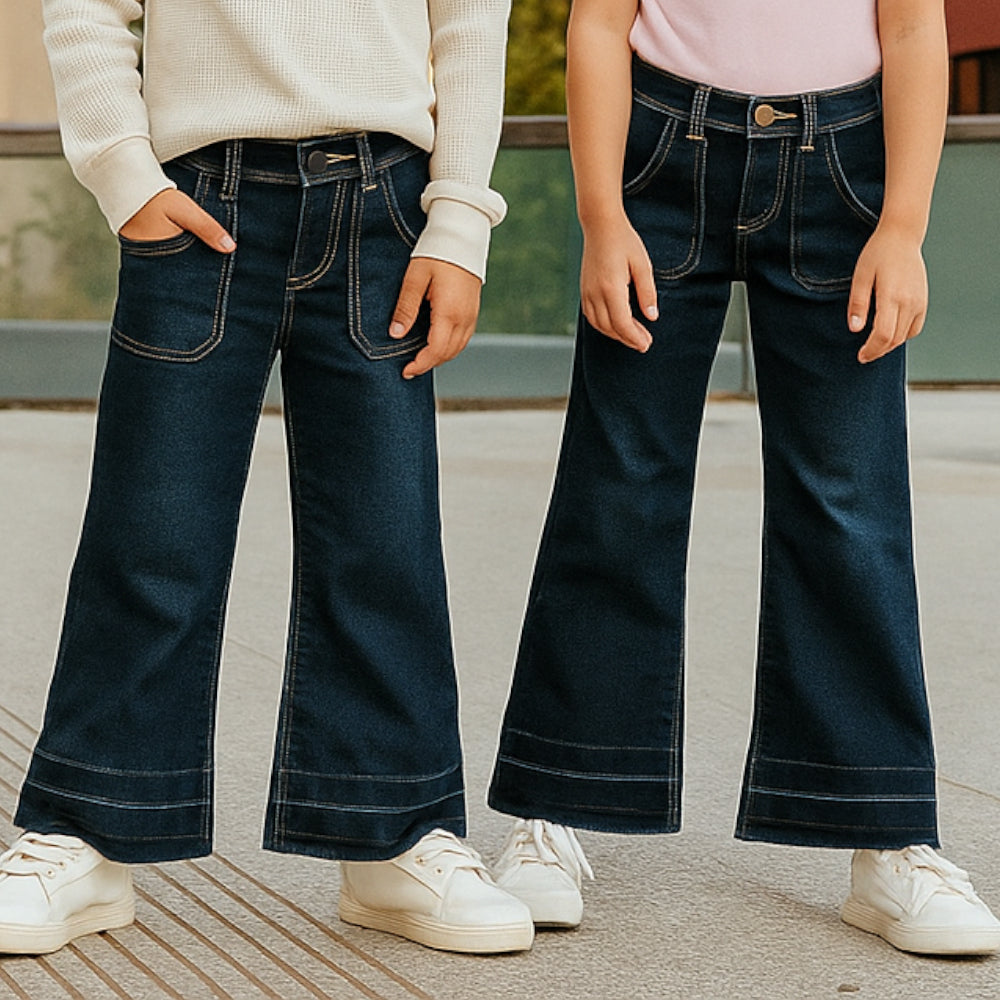 ACTIV WIDE LEG JEANS PANTS - D.BLUE - Activ Abou Alaa