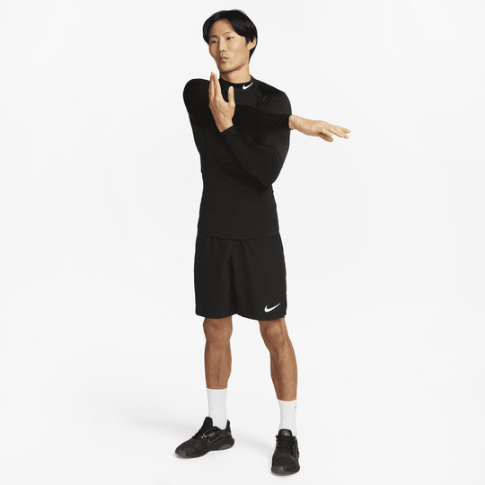 NIKE DRI-FIT L-S T-SHIRT - BLACK*WHITE NKFB7908-010 Activ Abou Alaa