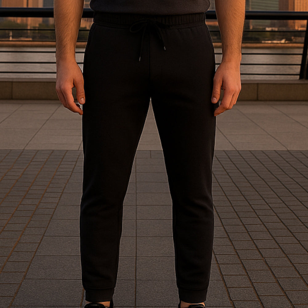 ACTIV BASIC CASUAL SWEATPANTS - BLACK