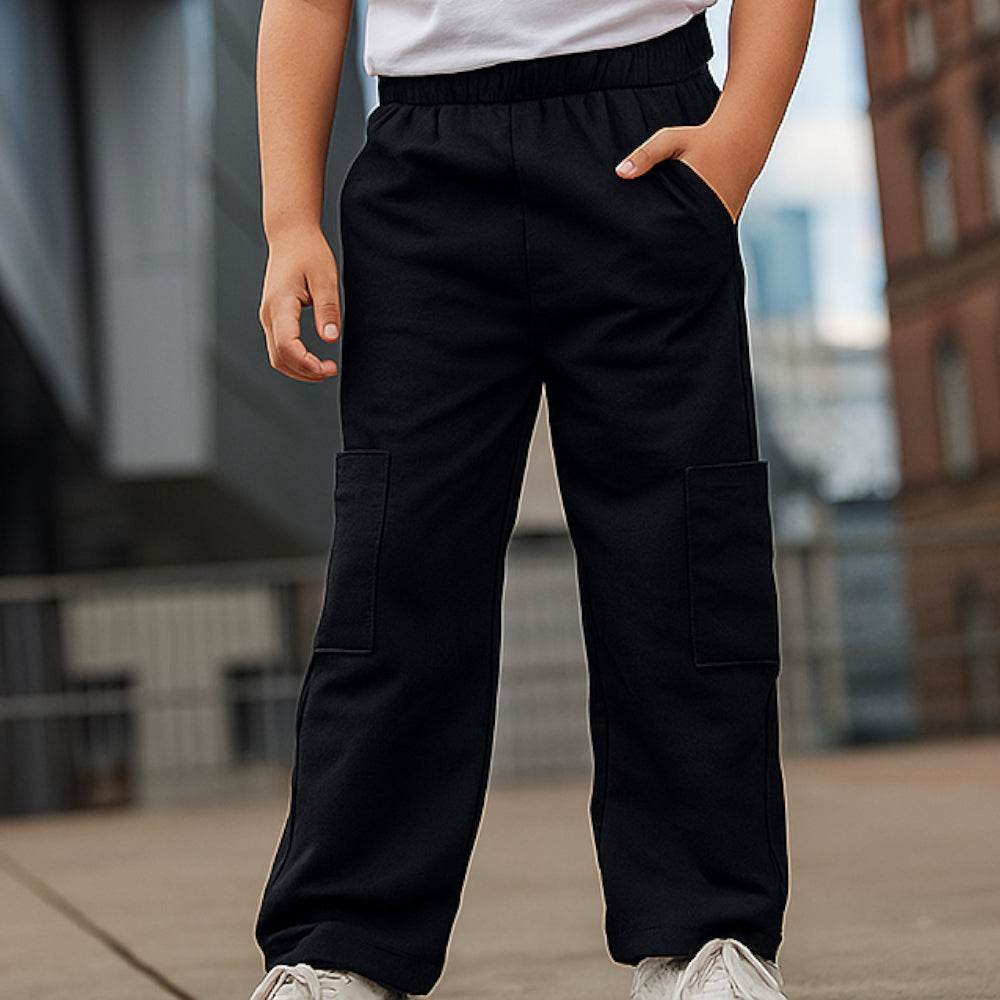 BASIC POCKET PANTS - BLACK - Activ Abou Alaa