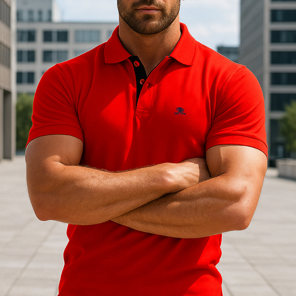 ACTIV EMP CASUAL POLO - RED