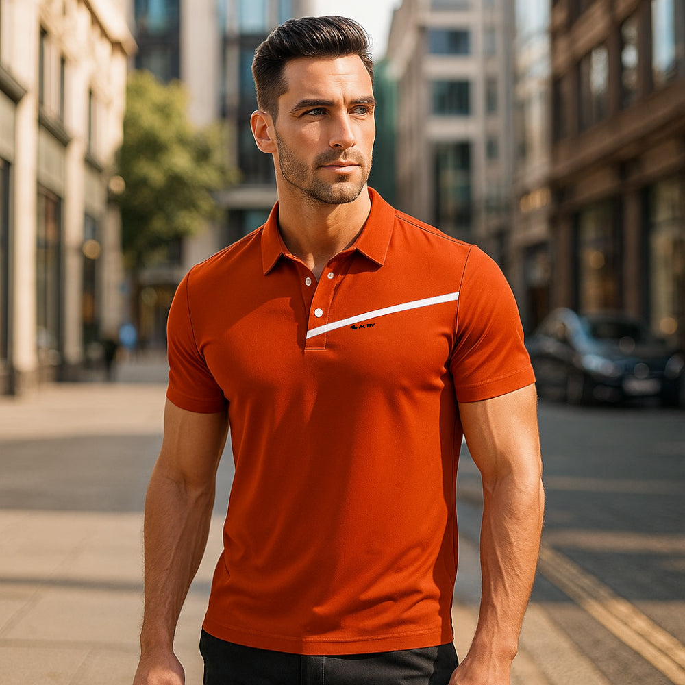 ACTIV BASIC SPORTS POLO - ORANGE