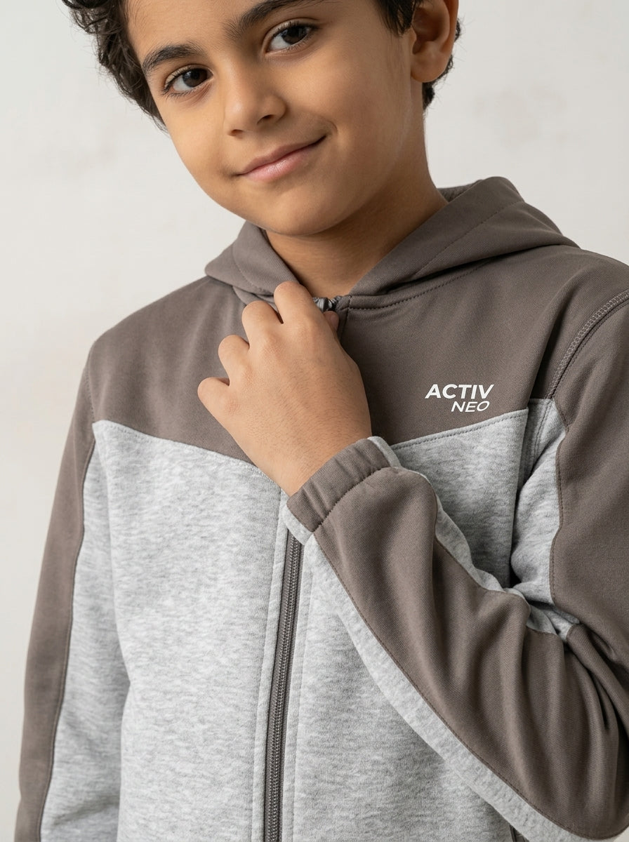 ACTIV CROW ZIPPER TRACKTOP - D.GREY