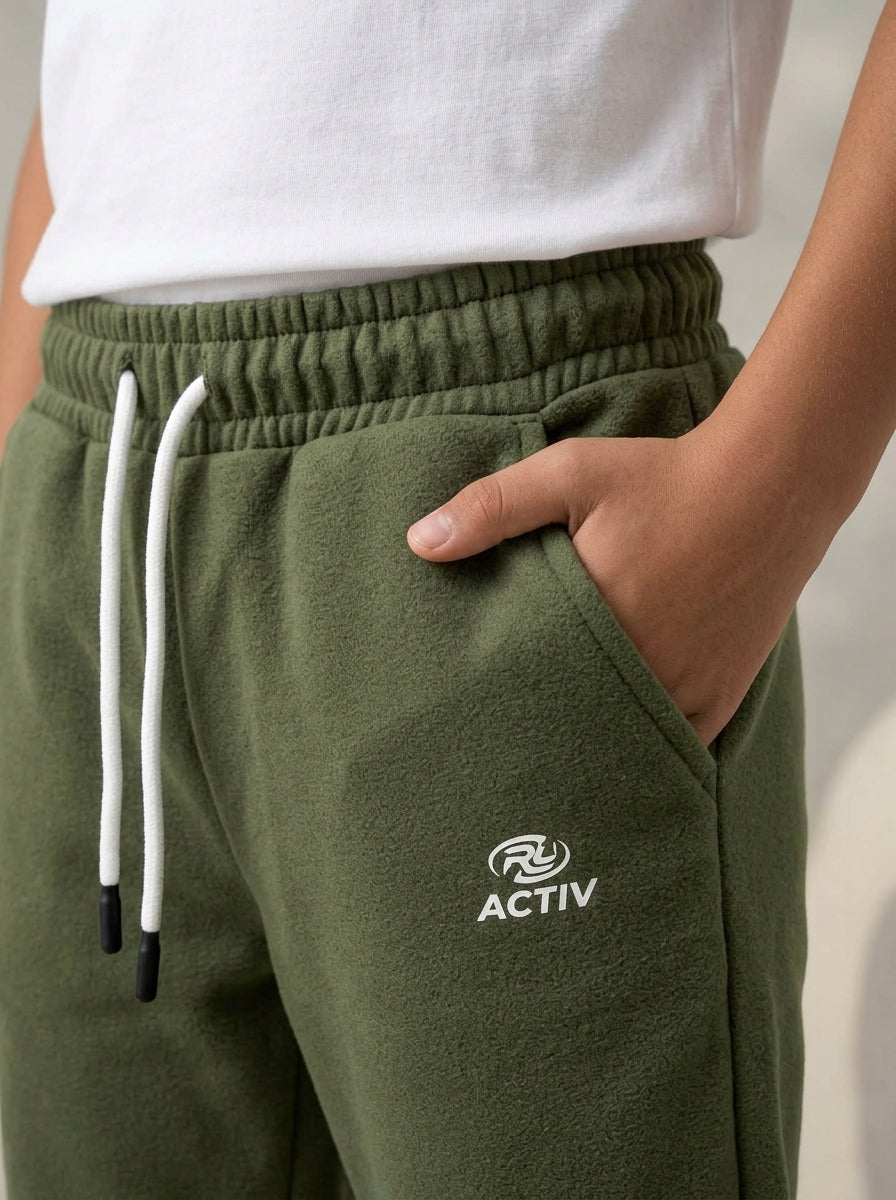 ACTIV BASIC CASUAL SWEATPANTS - OLIVE