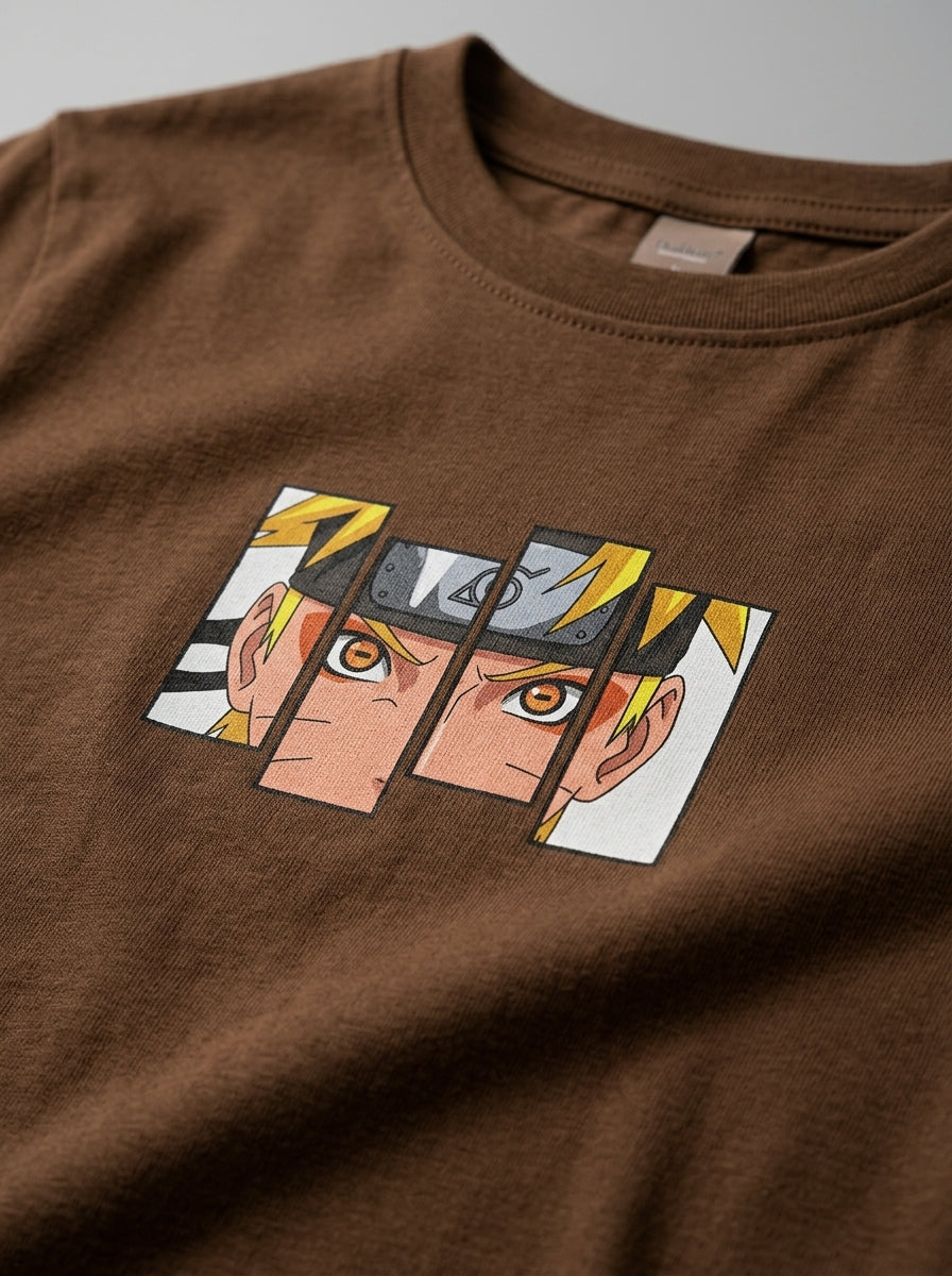 ACTIV GRAPHIC R.NECK T-SHIRT - BROWN