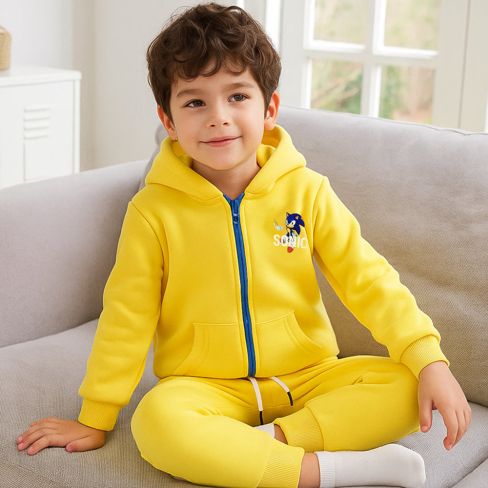 ACTIV GRAPHIC HOODIE SET - YELLOW