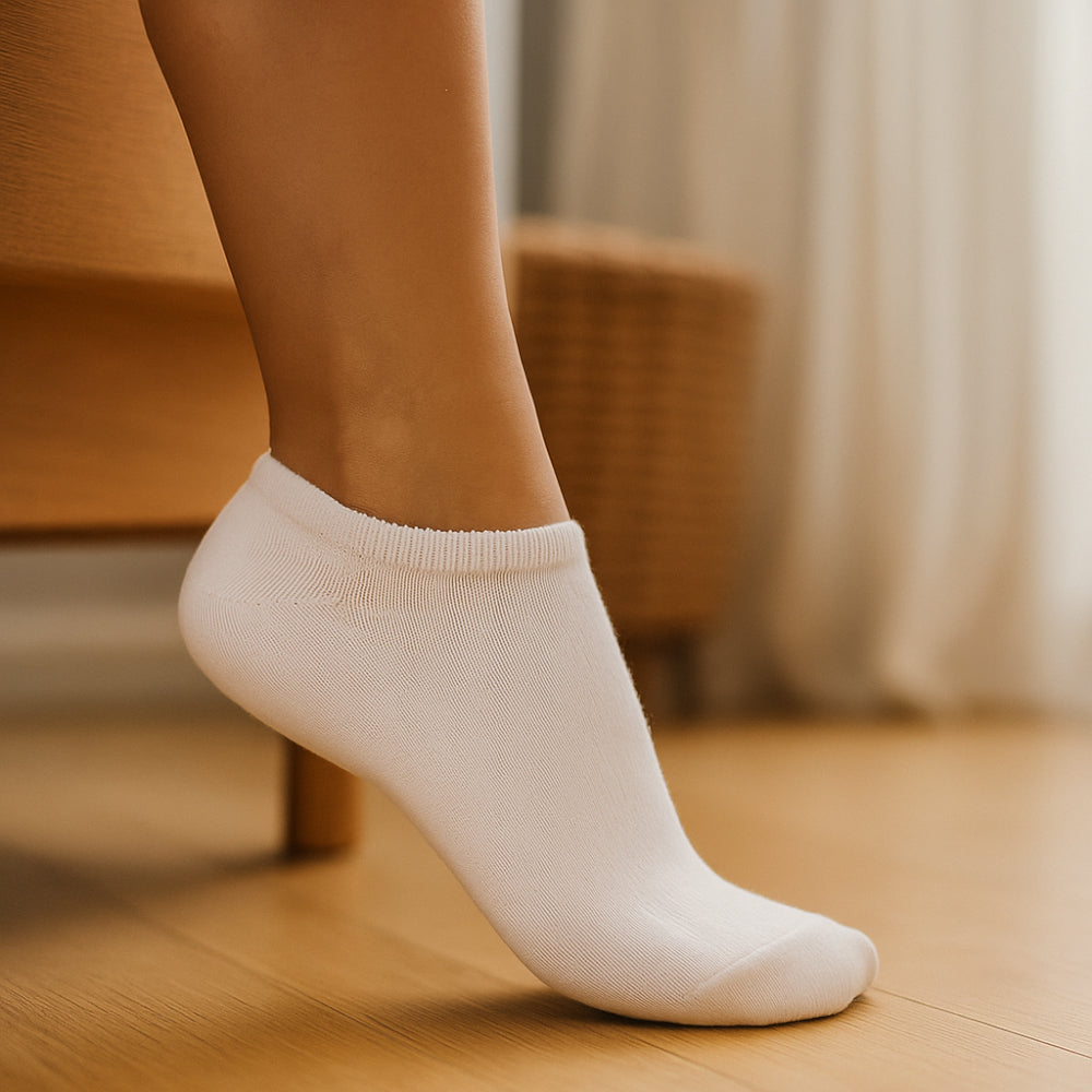 TOWEL INVISIBLE SOCKS-P*3 - BLACK*WHITE