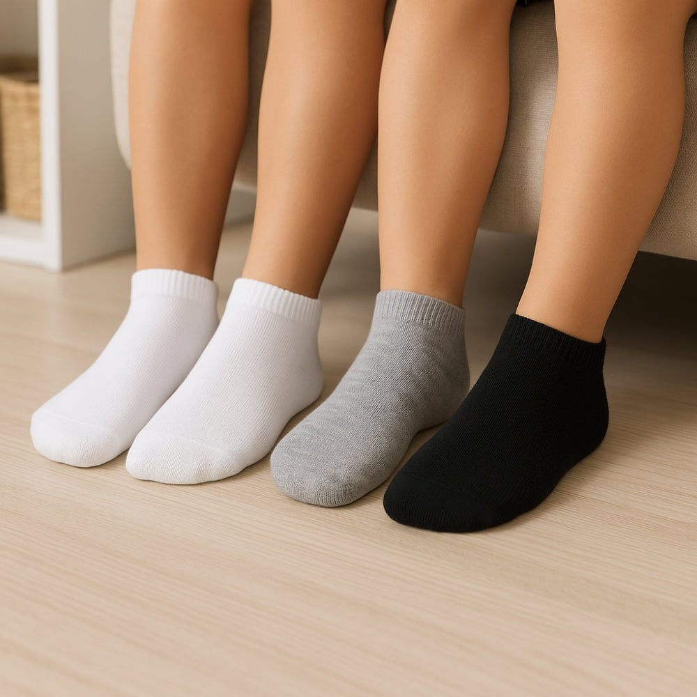 ACTIV SOFT ANKLE SOCKS-P*3 - BLACK*WH