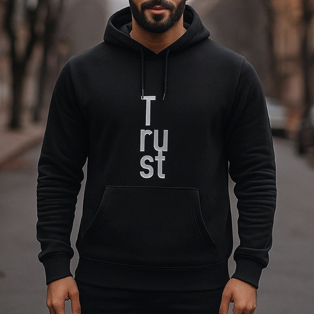 ACTIV GRAPHIC HOODIE SWEATSHIRT - BLACK