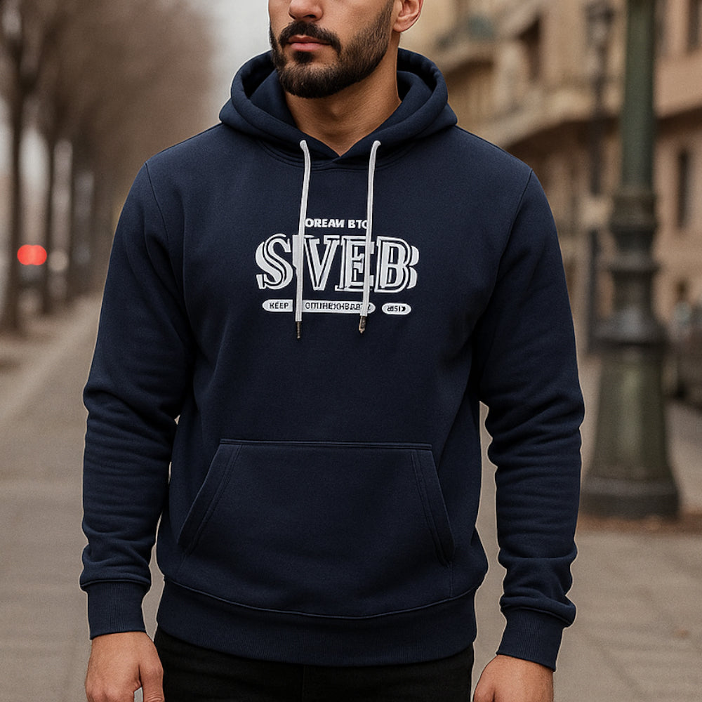 ACTIV GRAPHIC HOODIE SWEATSHIRT - NAVY