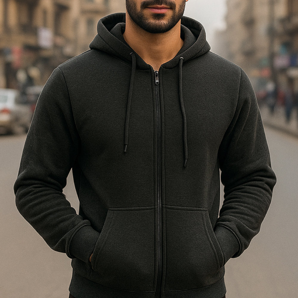قميص علوي بغطاء للرأس من ACTIV - أسود