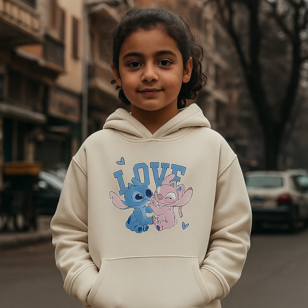 سويت شيرت بغطاء رأس برسومات ACTIV - أبيض فاتح