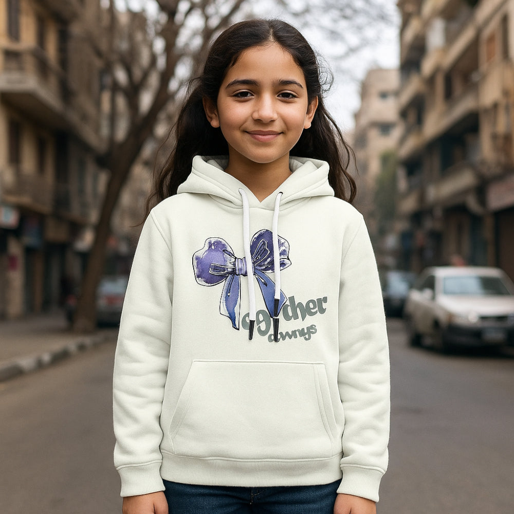 سترة بغطاء رأس برسومات ACTIV - أبيض