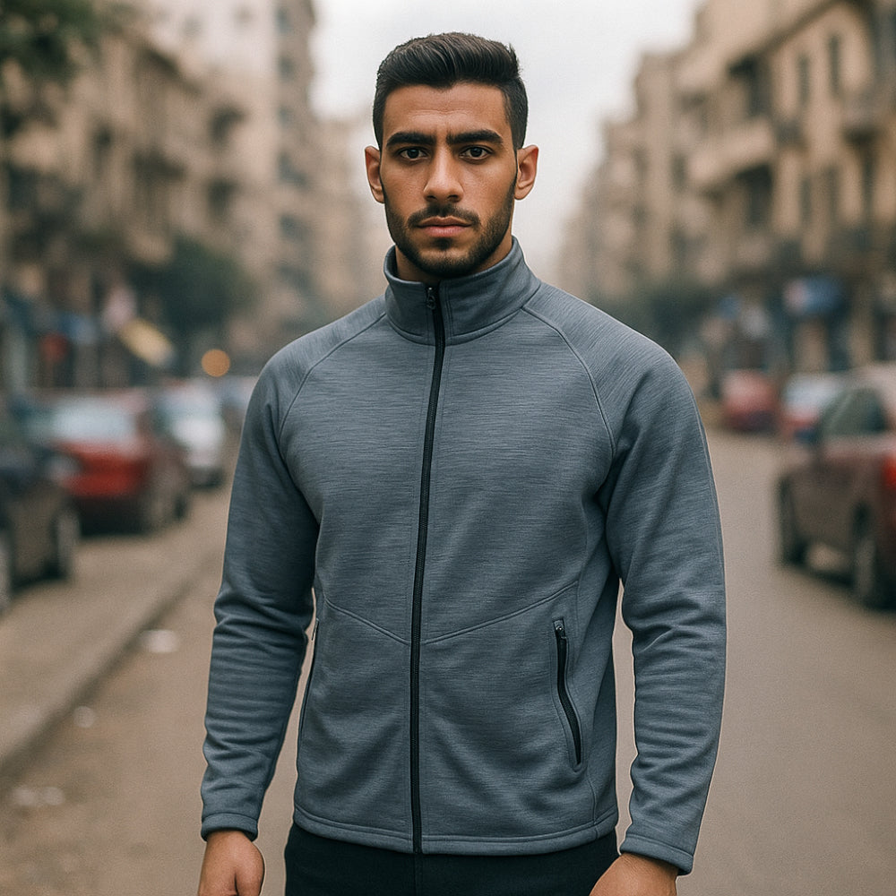 ACTIV GRAPHIC HOODIE SWEATSHIR -GREY