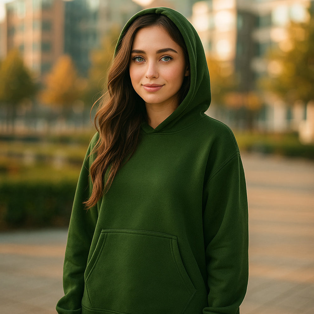 ACTIV BASIC HOODIE SWEATSHIRT - OLIVE