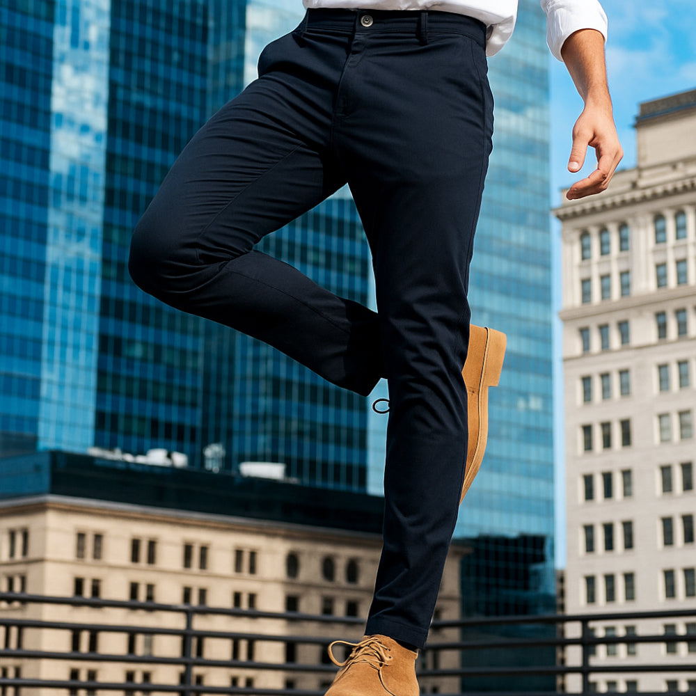 بنطلون أكتيف تشينو - كحلي