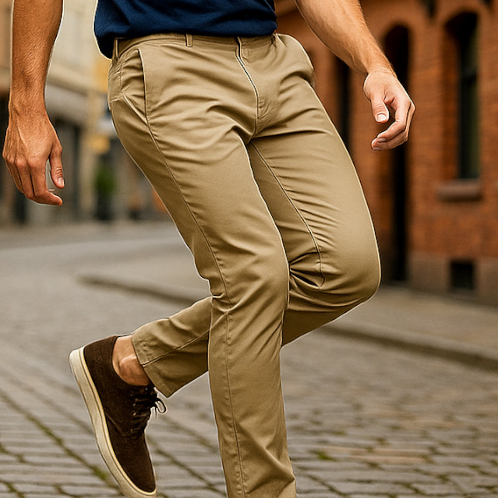 بنطلون تشينو أكتيف - بني