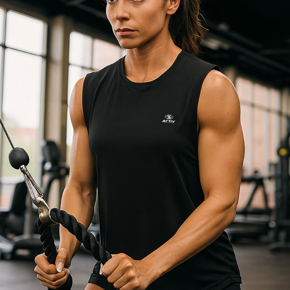 ACTIV PRINT SPORTS TANKTOP - BLACK