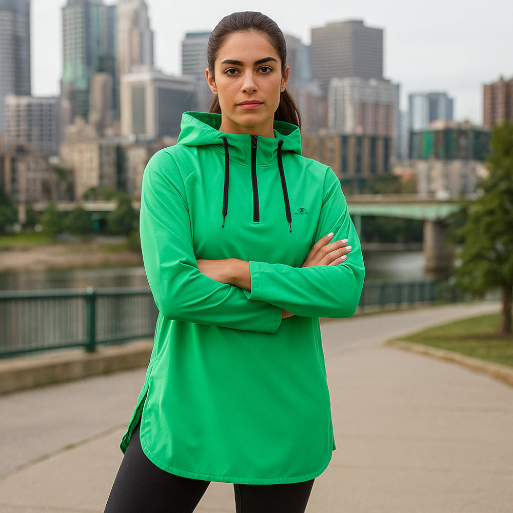 ACTIV BASIC H.ZIPPER TRACKTOP - MINTGREEN - Activ Abou Alaa