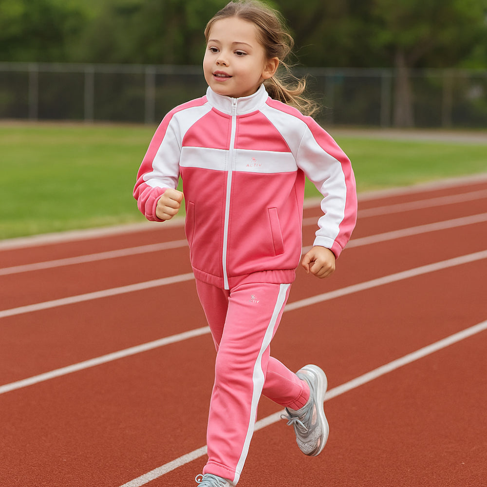 ACTIV CROW ZIPPER TRACKSUIT - PINK - Activ Abou Alaa