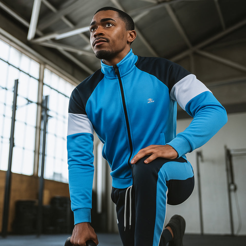 ACTIV CROW ZIPPER TRACKSUIT - TURQUOIS - Activ Abou Alaa