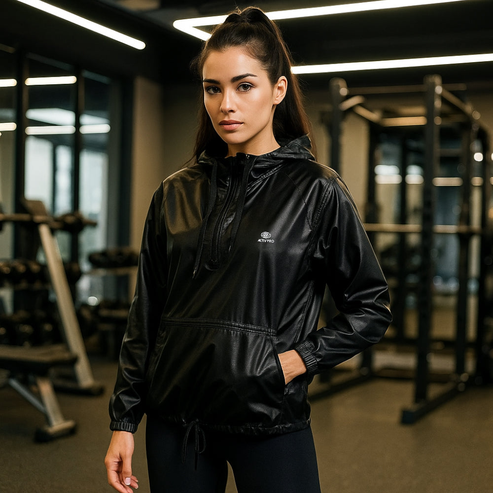ACTIV H-ZIPPER TRACKTOP - BLACK - Activ Abou Alaa