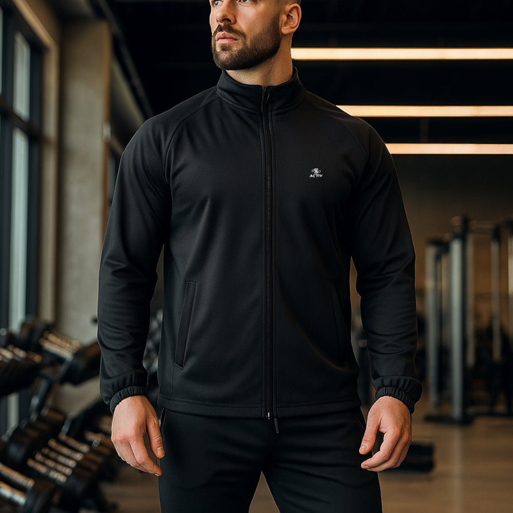 ACTIV BASIC ZIPPER TRACKSUIT - BLACK