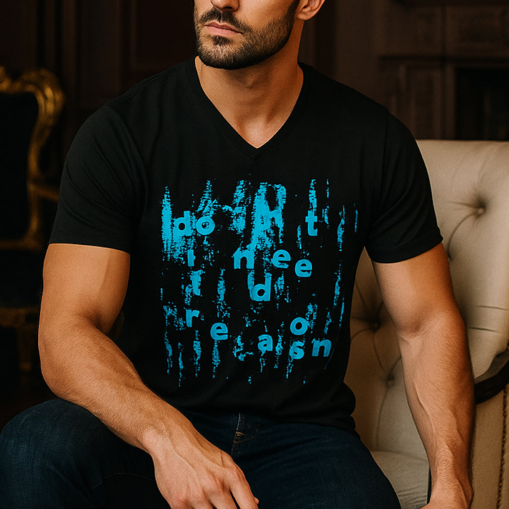 ACTIV GRAPHIC V.NECK T-SHIRT - BLACK