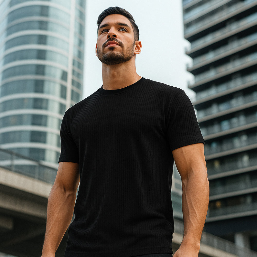 ACTIV BASIC CASUAL T-SHIRT - BLACK - Activ Abou Alaa