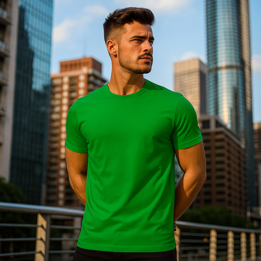 ACTIV BASIC CASUAL T-SHIRT - GREEN - Activ Abou Alaa