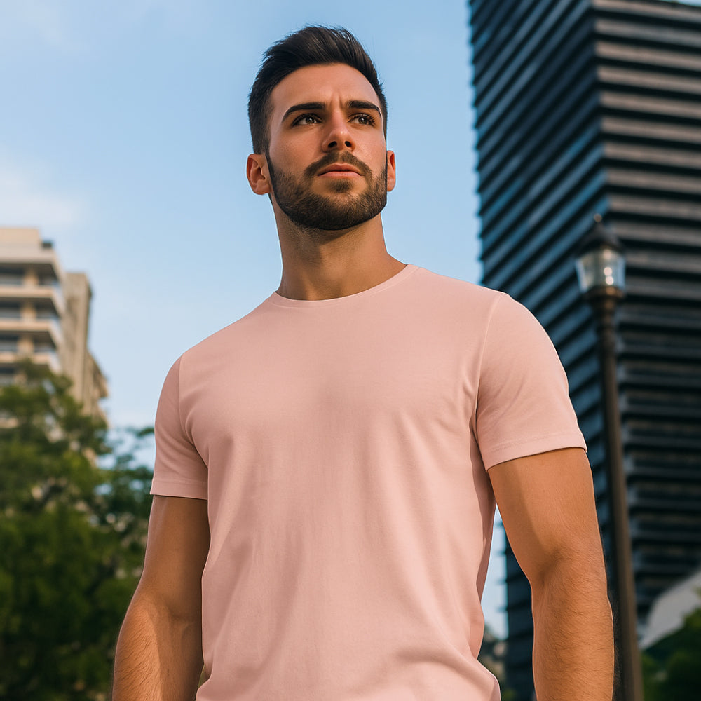 ACTIV BASIC R.NECK T-SHIRT - ROSE - Activ Abou Alaa