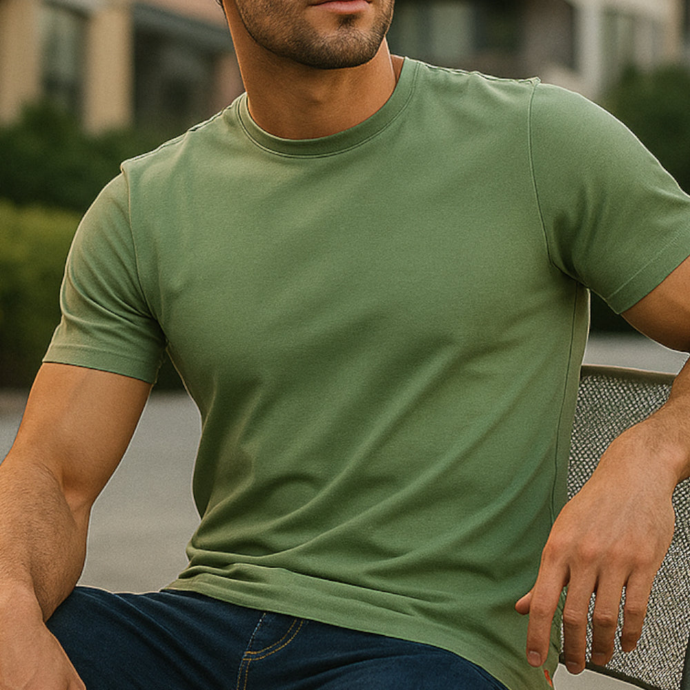 ACTIV BASIC R.NECK T-SHIRT - MINTGREN