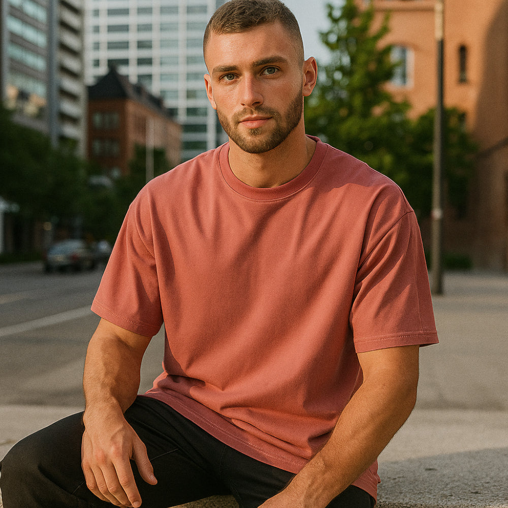 ACTIV BASIC R.NECK - OVERSIZE T-SHIRT - KASHMIR