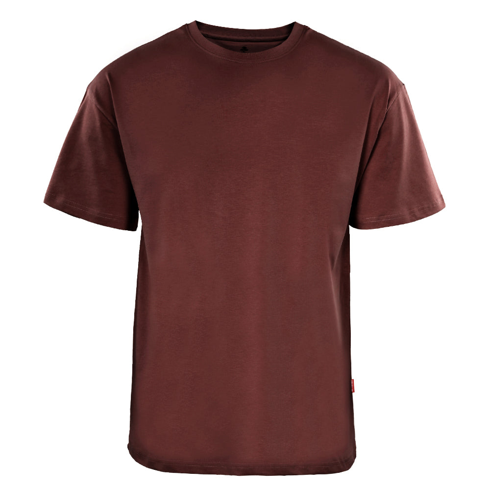 ACTIV BASIC R.NECK - OVERSIZE T-SHIRT - BURGUNDY
