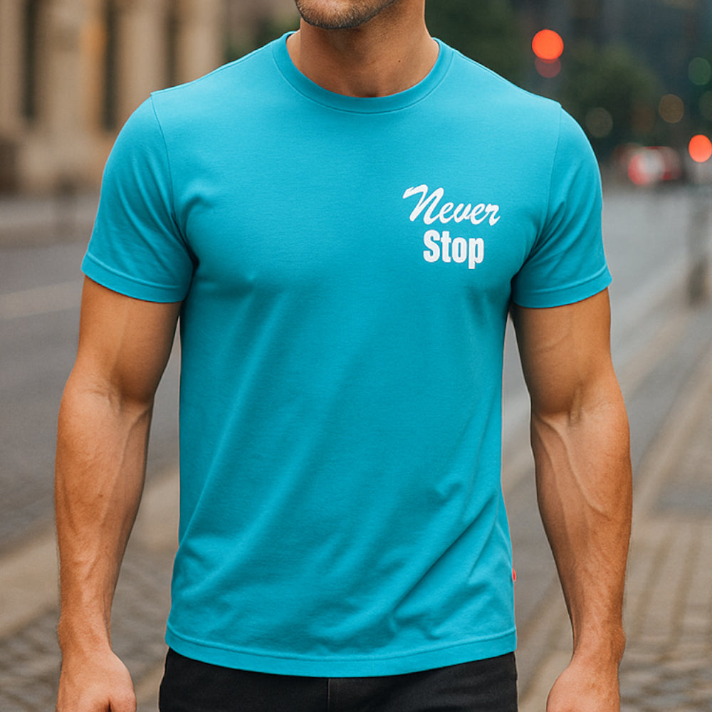 ACTIV GRAPHIC R.NECK T-SHIRT - SKYBLUE - Activ Abou Alaa