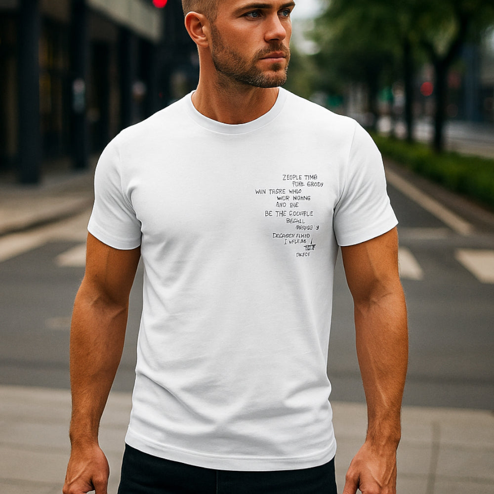 ACTIV PRINT R.NECK T-SHIRT - WHITE - Activ Abou Alaa