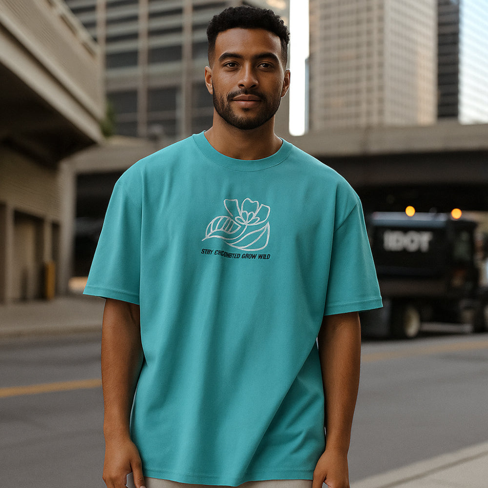 ACTIV EMB R.NECK T-SHIRT OVERSIZE - GENZARY