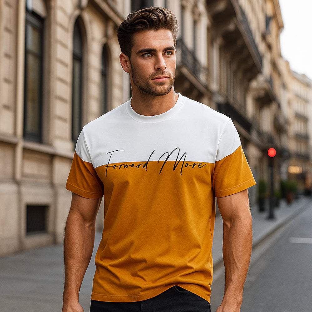 ACTIV CROW R.NECK T-SHIRT - CAMEL